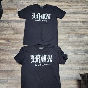 IRON Outlaws Graphic Black Tee 2 Pack